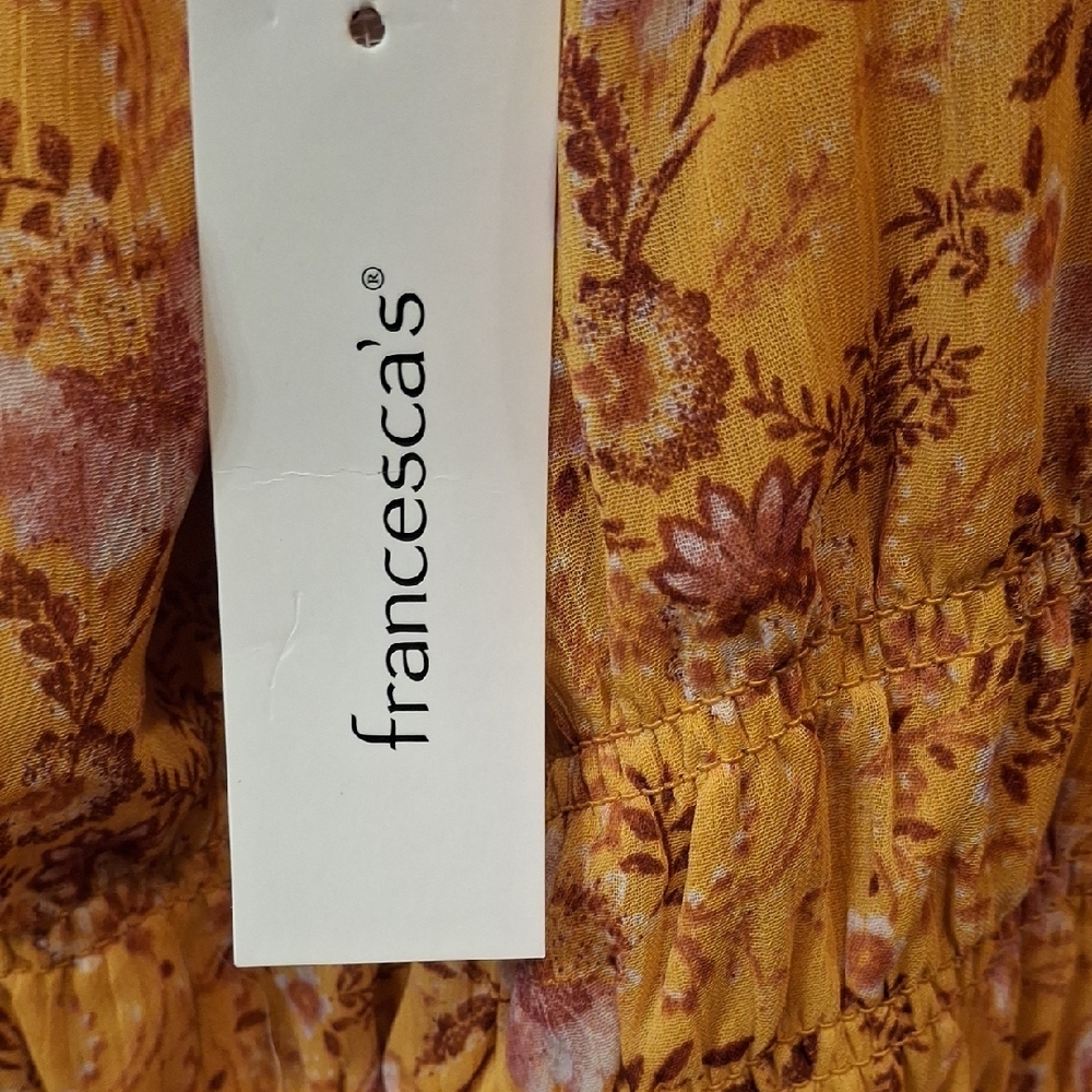 5/$25- NWT-Maimi  Long Sleeve Dress with Ruffled Tie Front - Picture 3 of 5